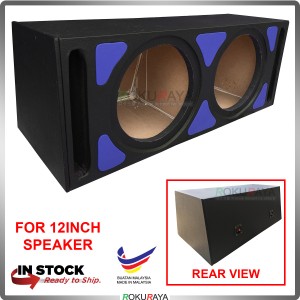12'' 2Hole Double PVC Sub Woofer Speaker Hot Box Mixture 6' and 4' Thickness Plywood (Blue)